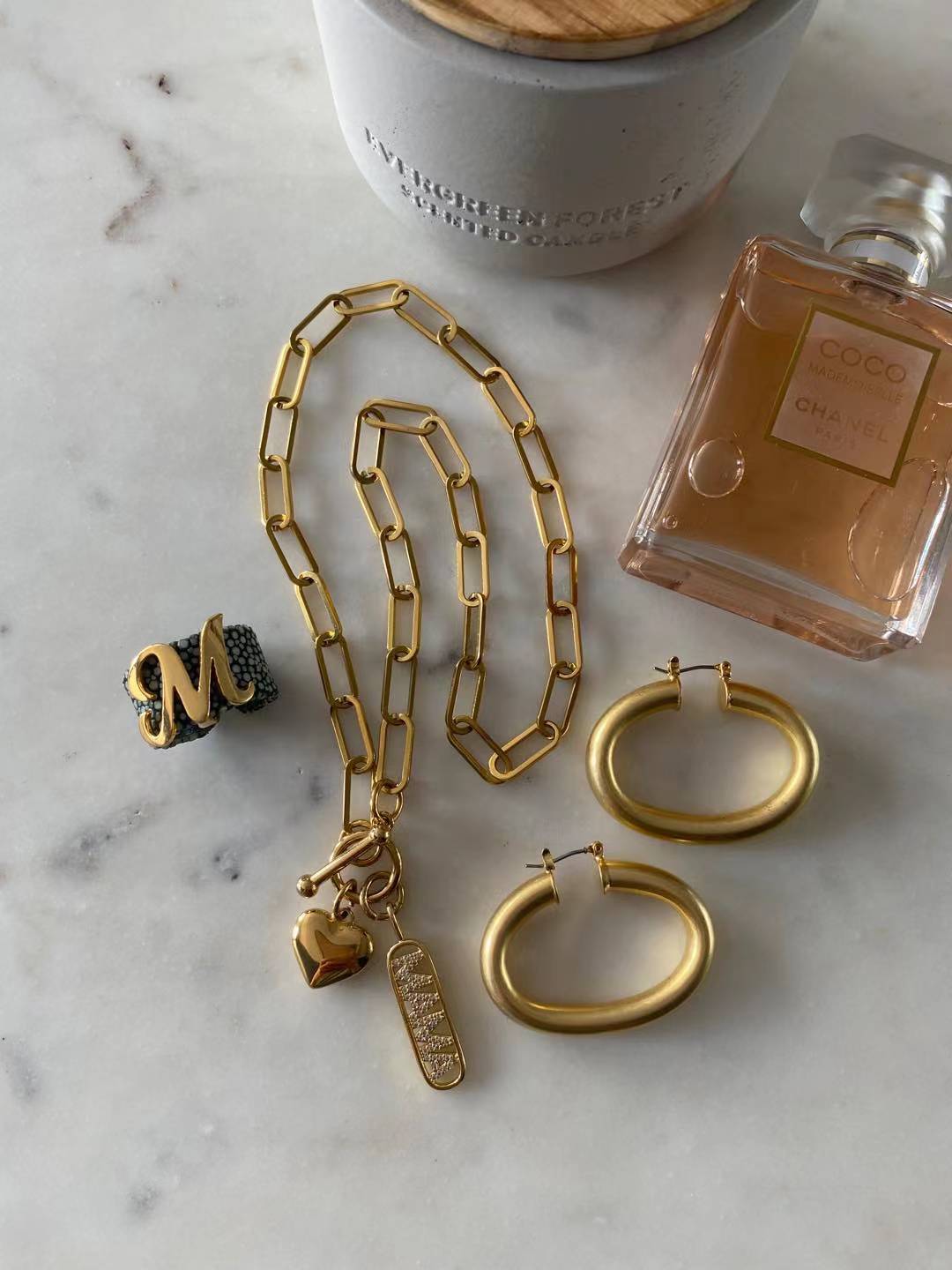 Mama’s Heart Chain link Necklace