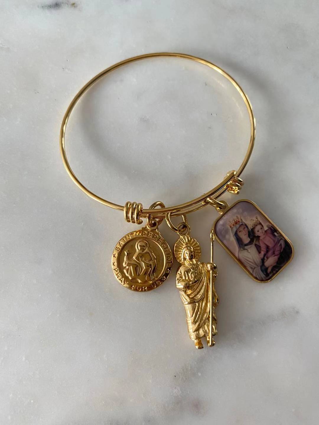 St. Peregrine • St. Jude • Mt. Carmel Faith Bangle