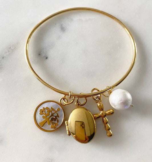 Tree of Life • Scapular Locket • Cross • Freshwater Pearl Bangle