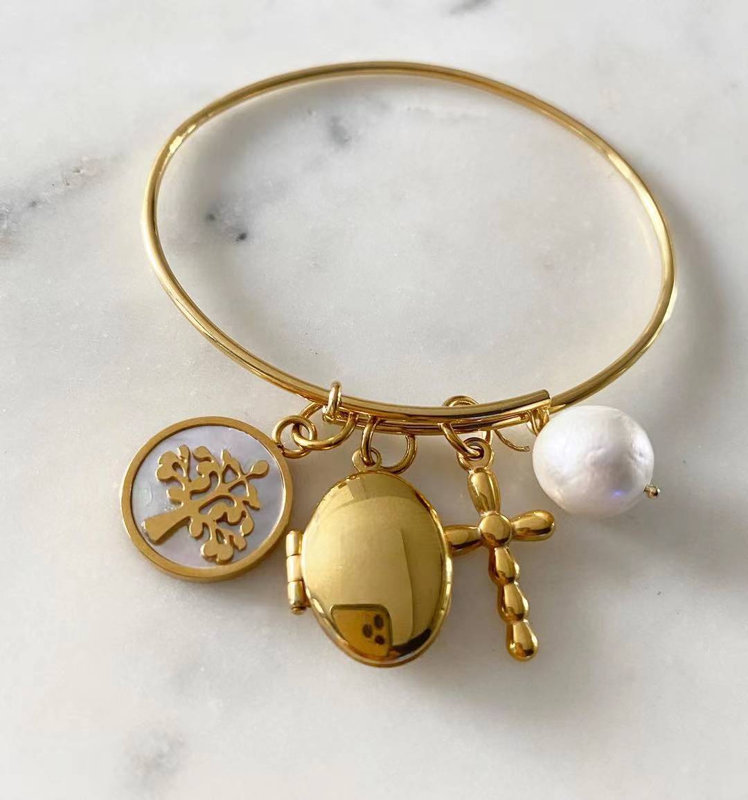 Tree of Life • Scapular Locket • Cross • Freshwater Pearl Bangle