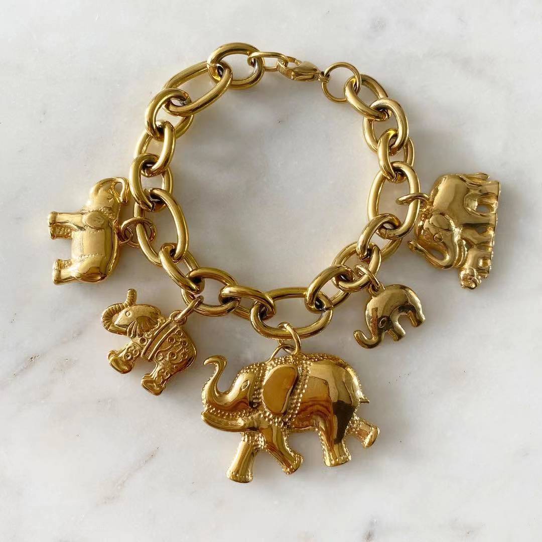 Lucky Elephant Charm Bracelet