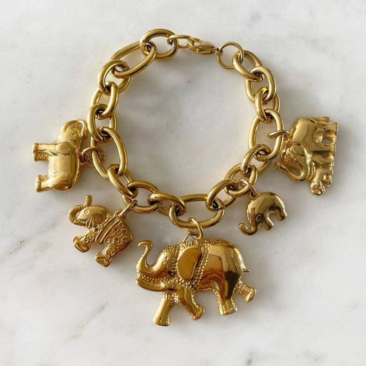 Lucky Elephant Charm Bracelet