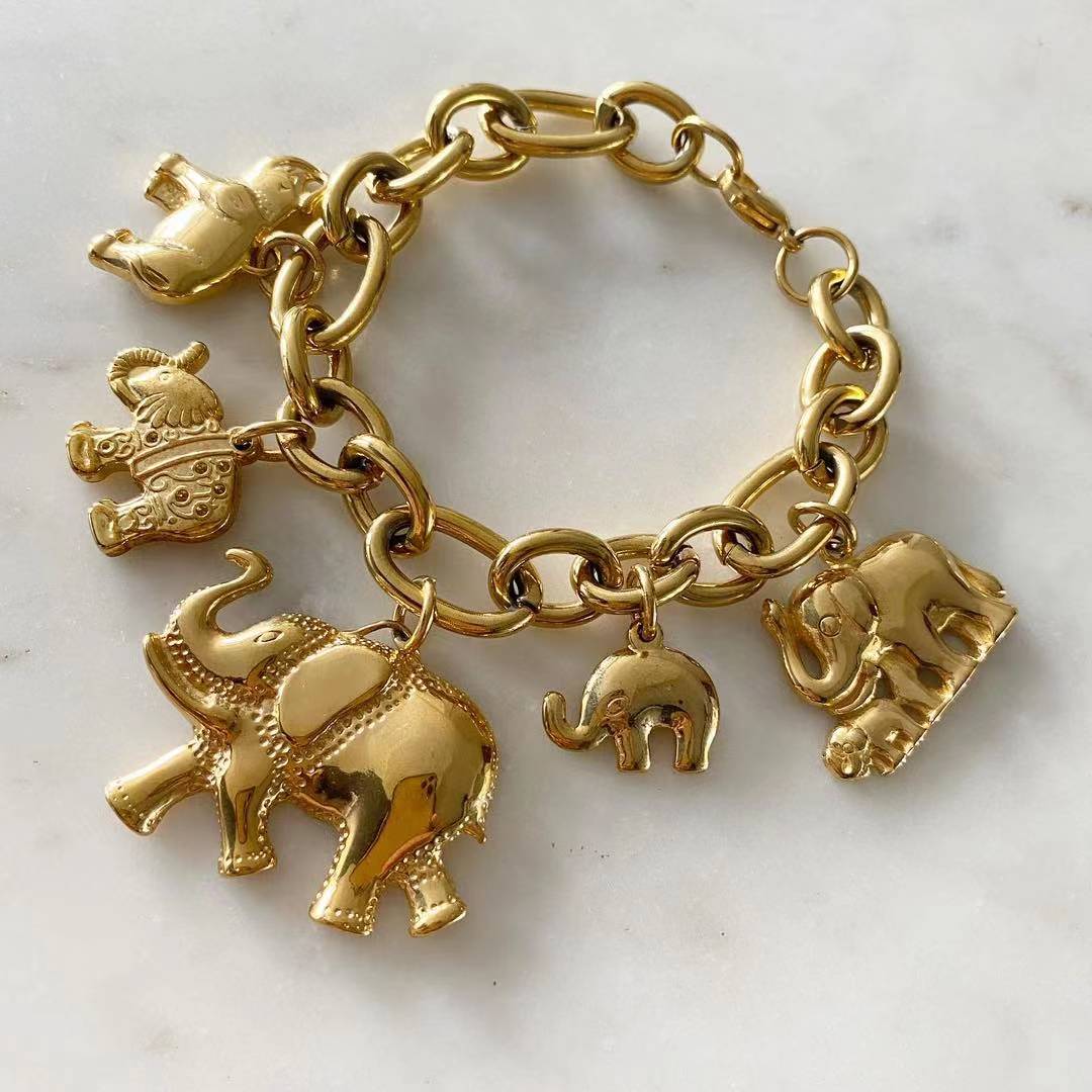 Lucky Elephant Charm Bracelet