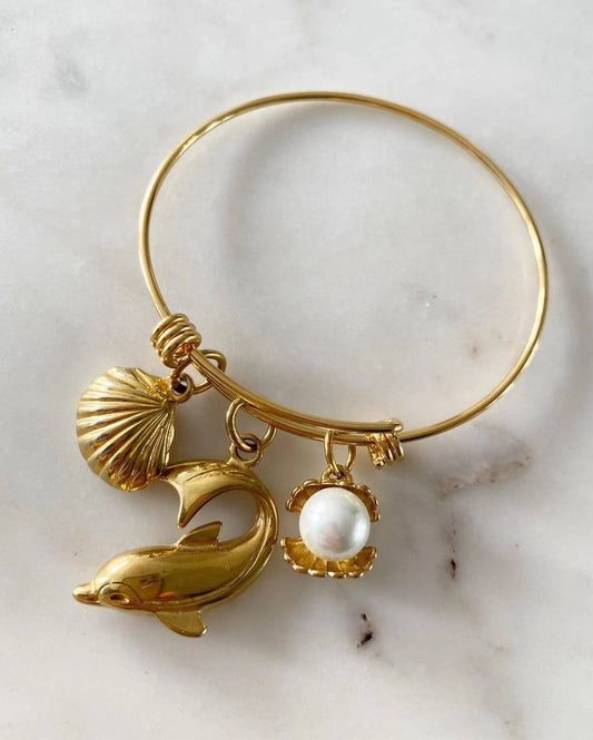 Seashell • Dolphin • Clam Bangle