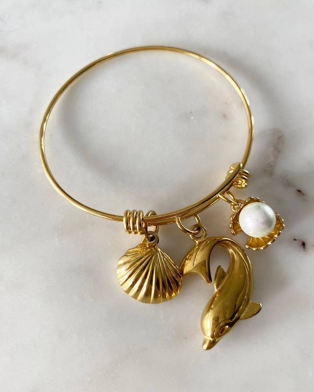 Seashell • Dolphin • Clam Bangle