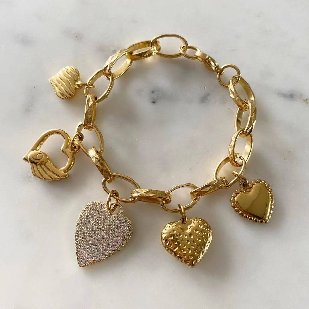 Fiona Heart Charm Bracelet