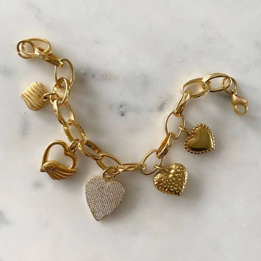 Fiona Heart Charm Bracelet