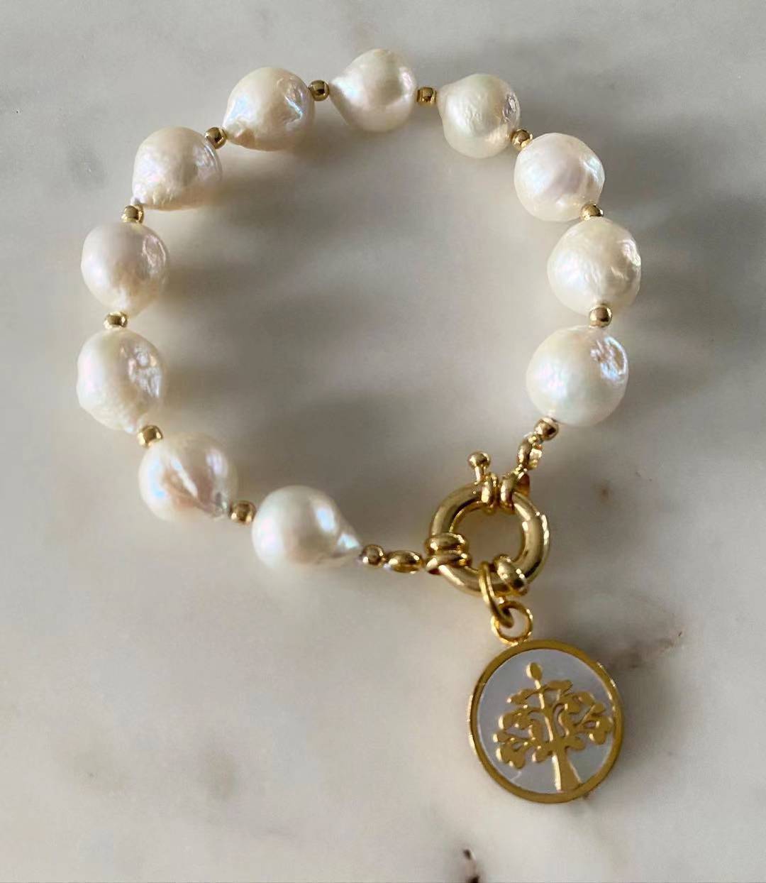 Tree of Life Baroque Pearl Bracelet