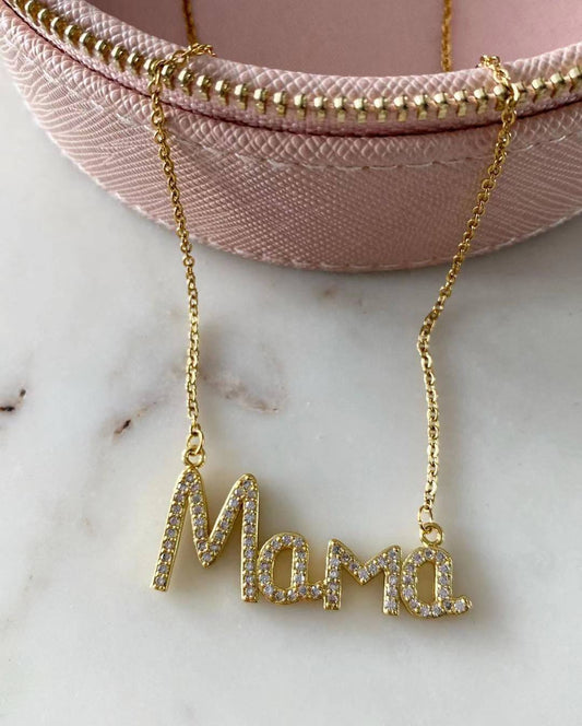 Mama With Diamonds Necklace
