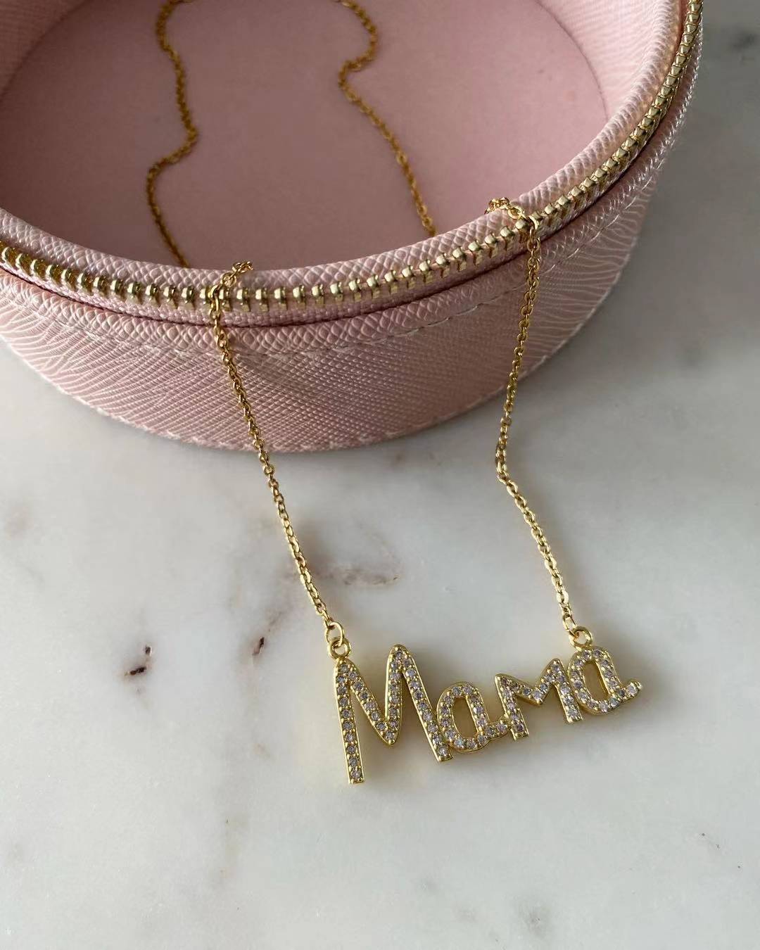 Mama With Diamonds Necklace