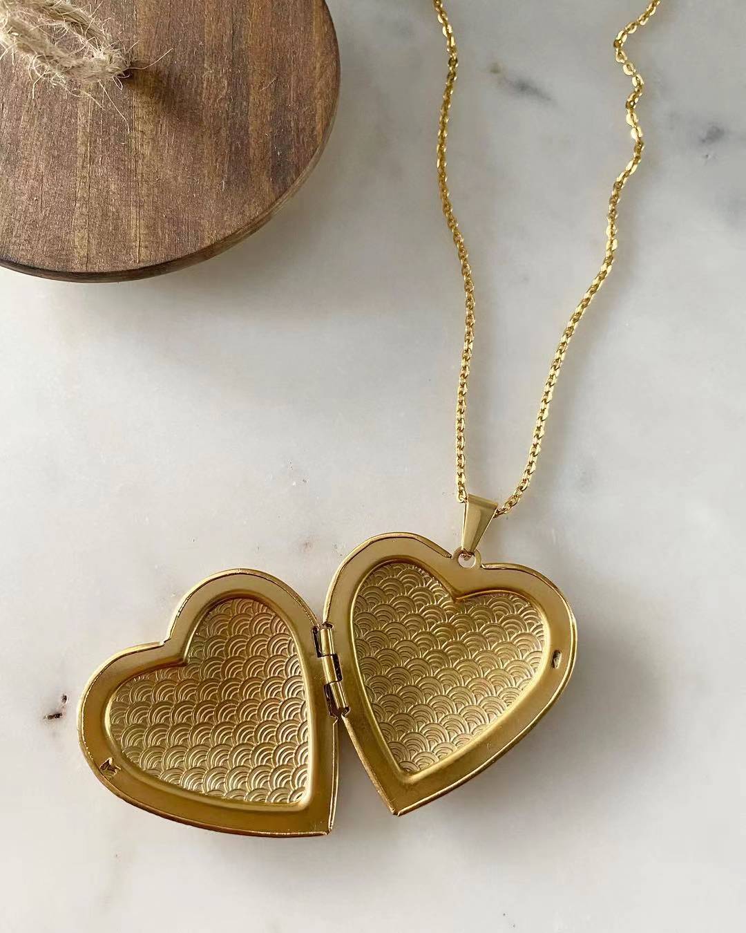 Esme II Heart Locket Necklace (Large)