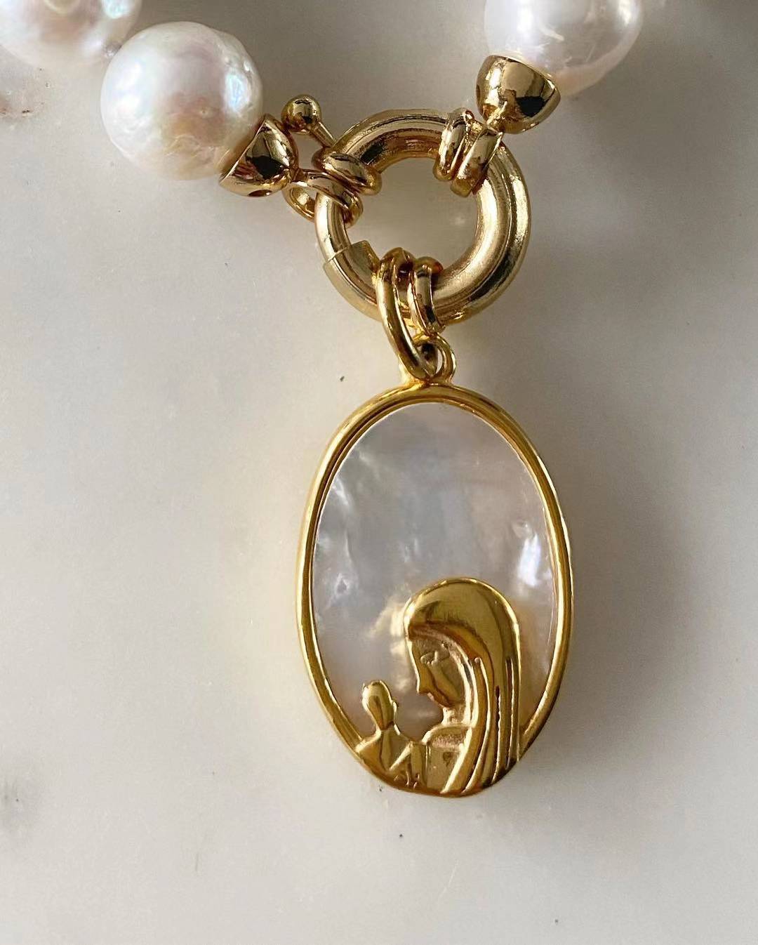Our Lady of Lourdes Baroque Pearl Bracelet