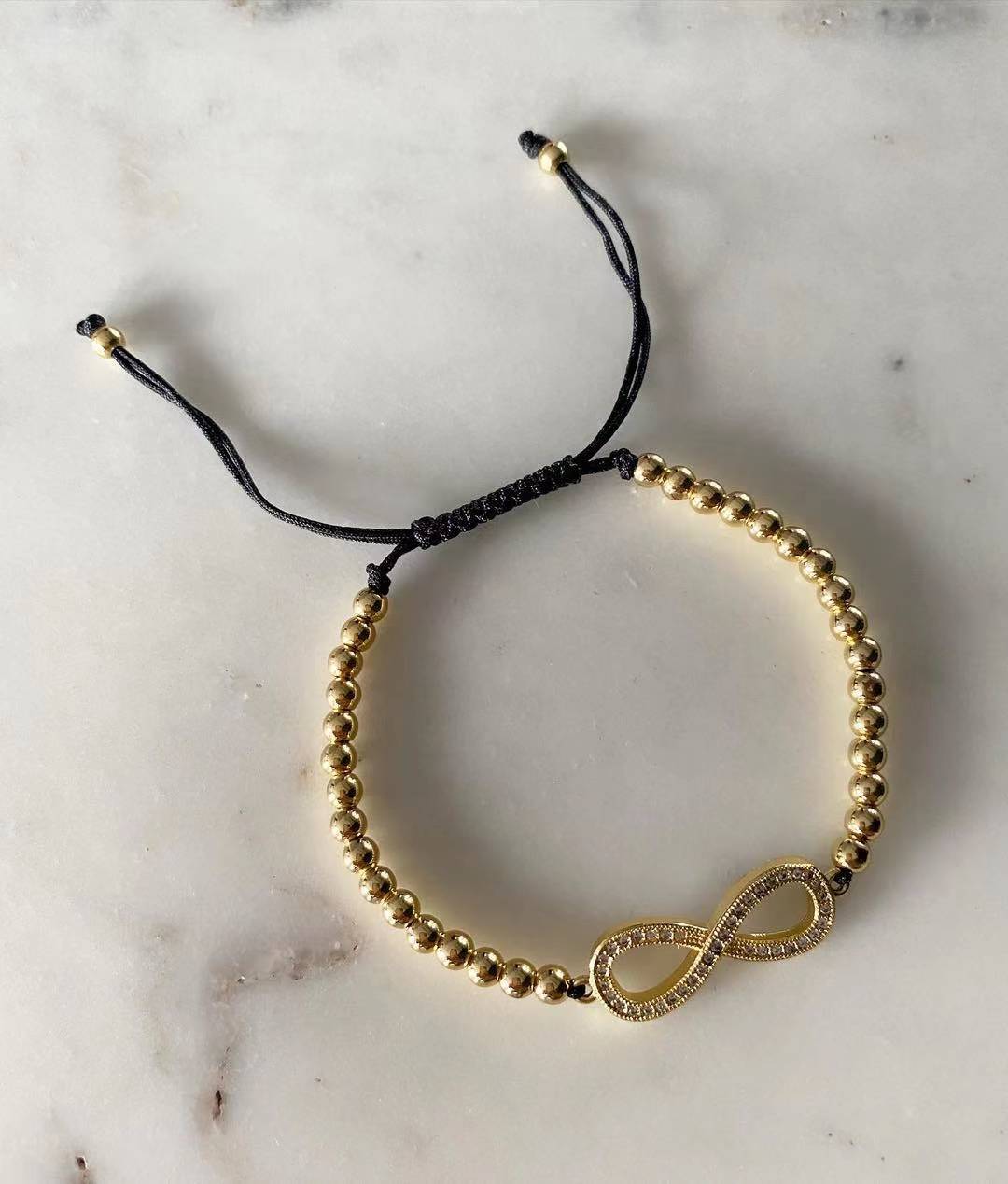 Harper gold bead Infinity Charm