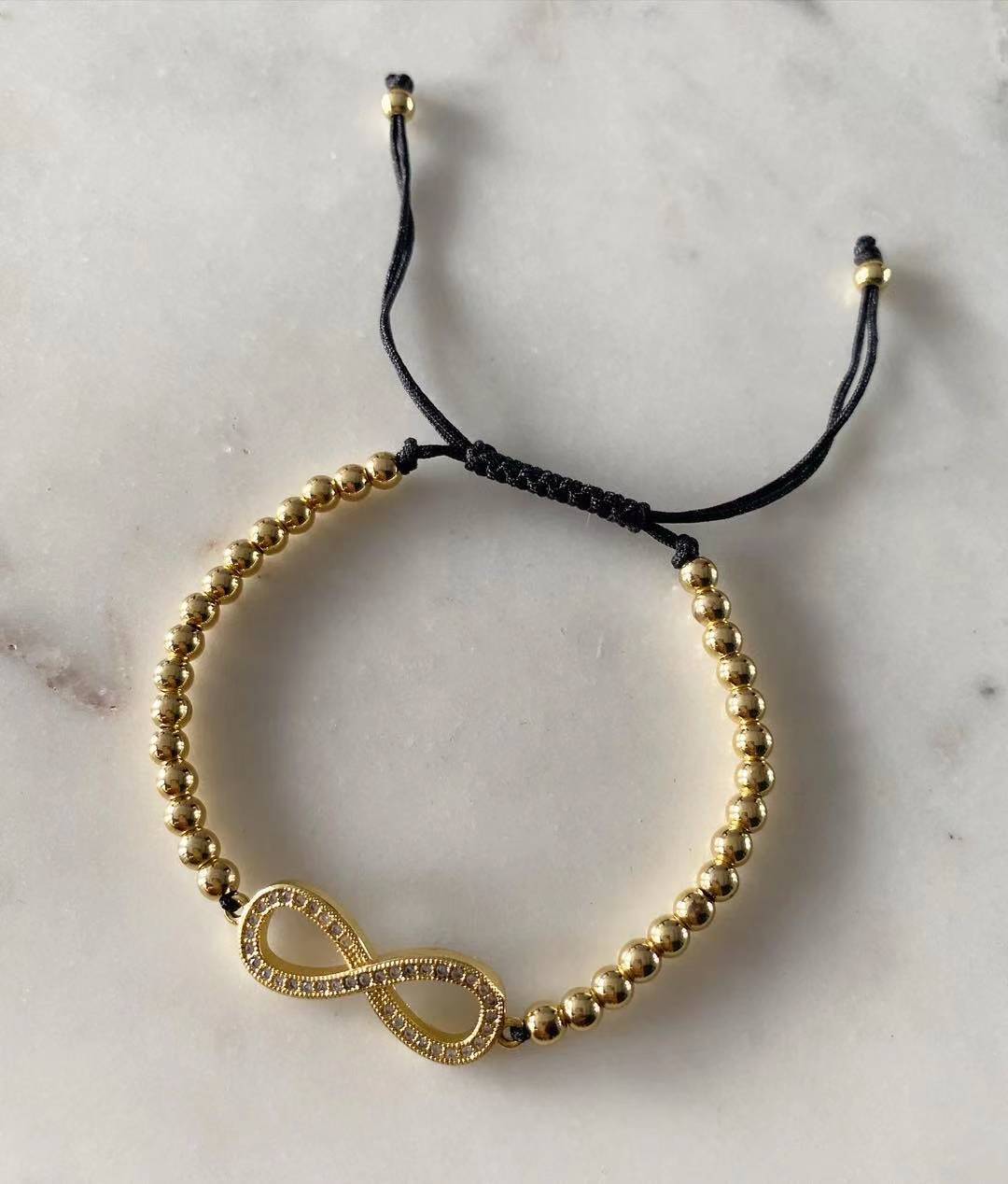 Harper gold bead Infinity Charm