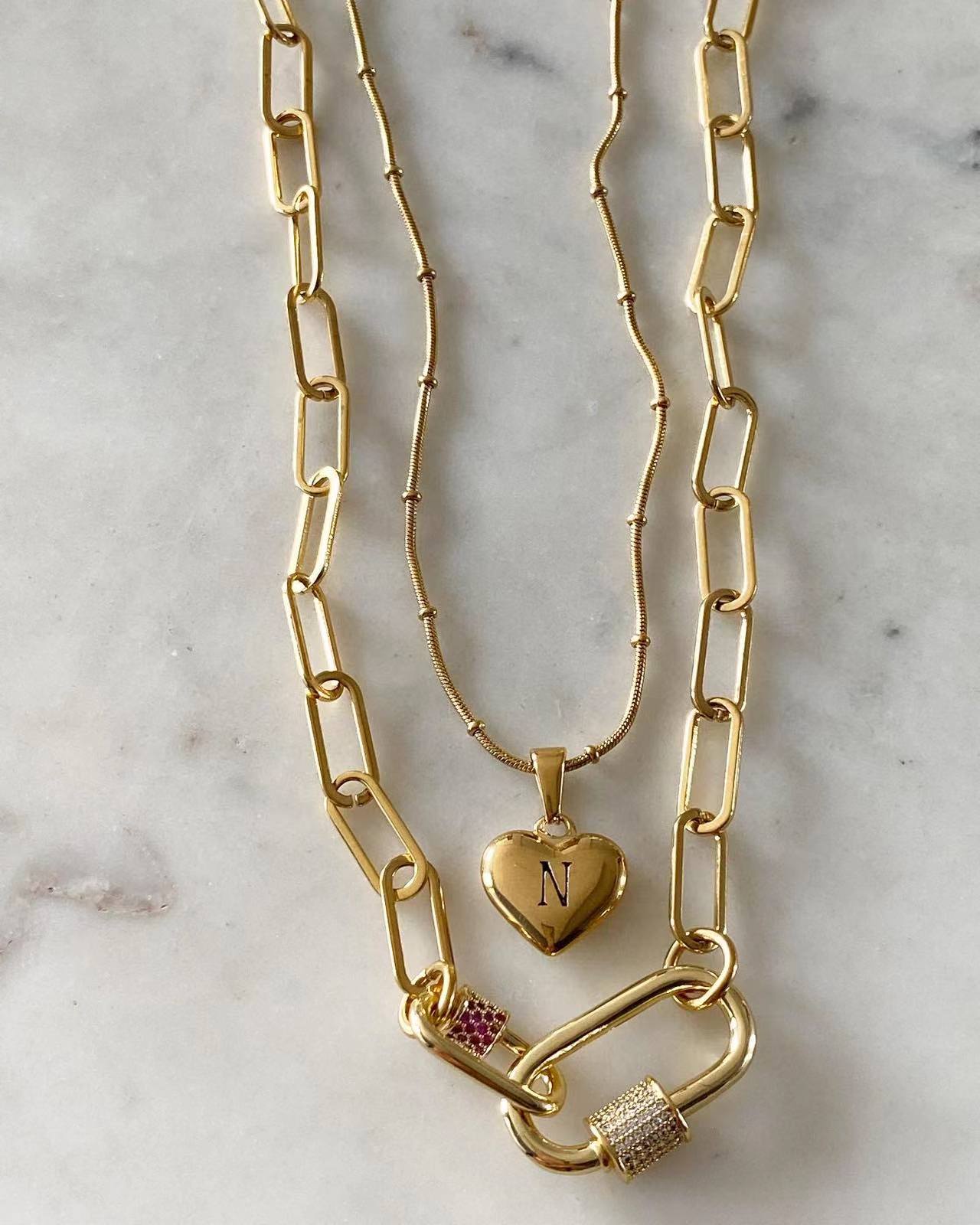 Quinn’s Heart Duo Set Necklace