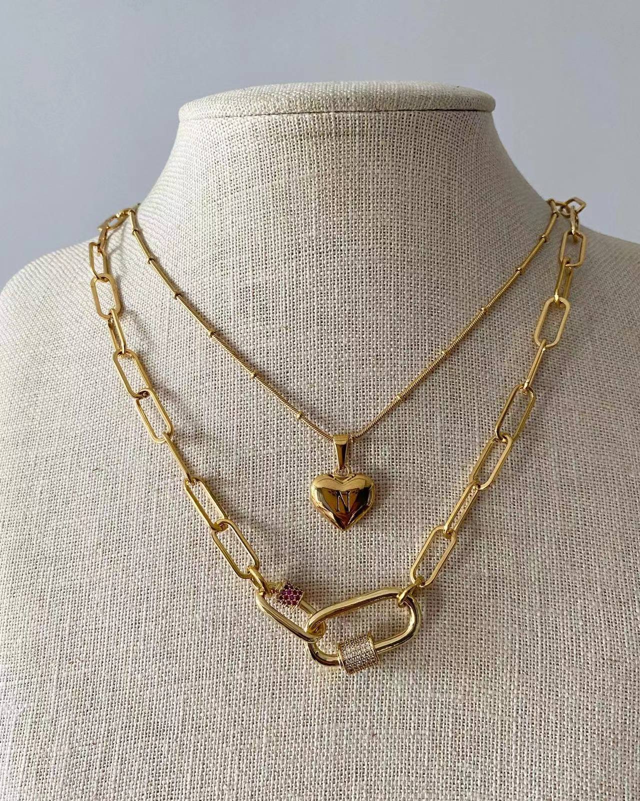 Quinn’s Heart Duo Set Necklace