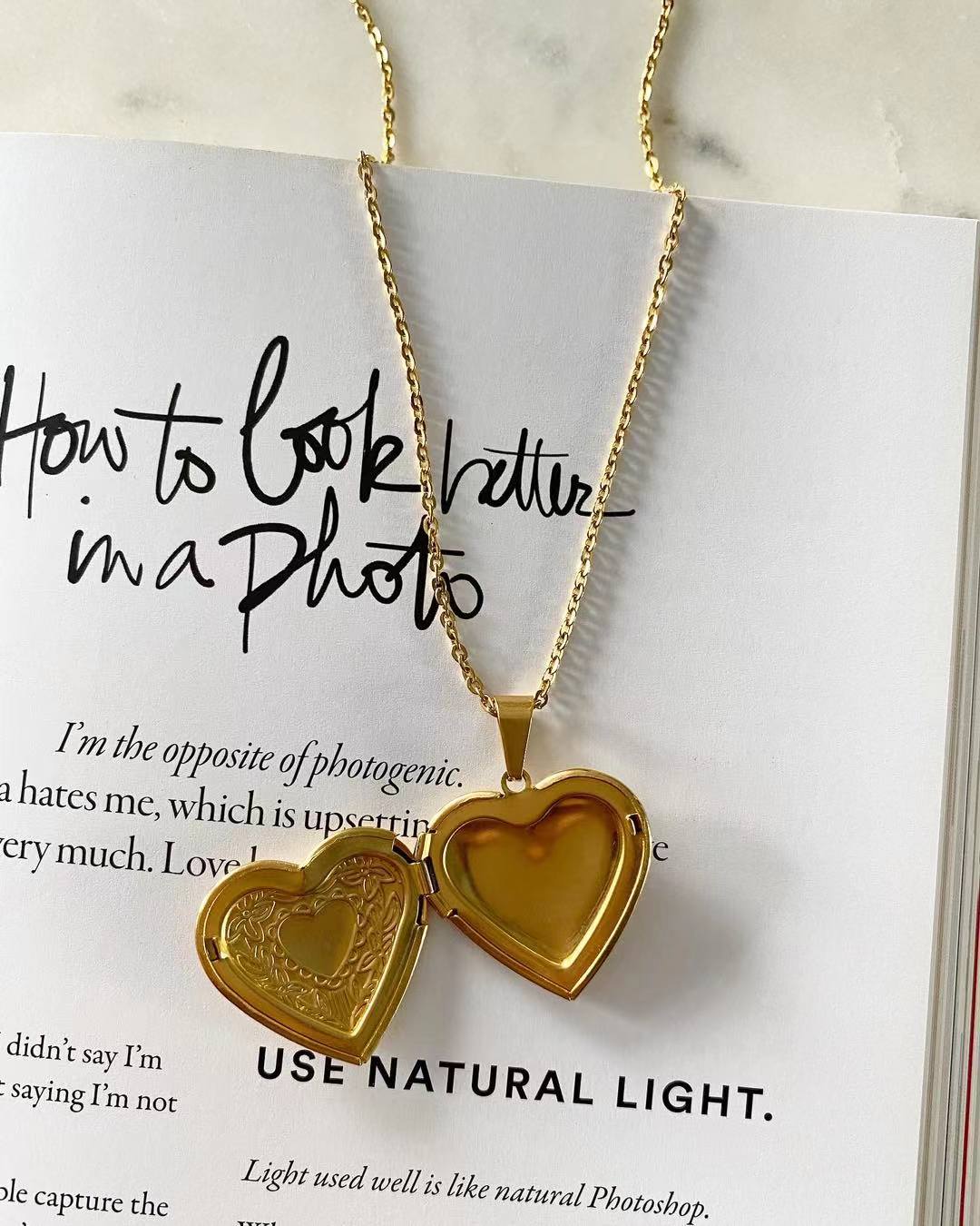 Ellie Heart Locket Necklace