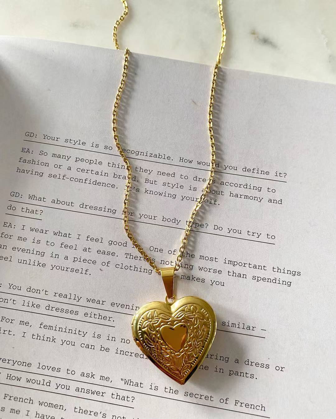 Ellie Heart Locket Necklace