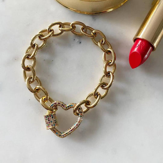 Simone Heart Lock Bracelet