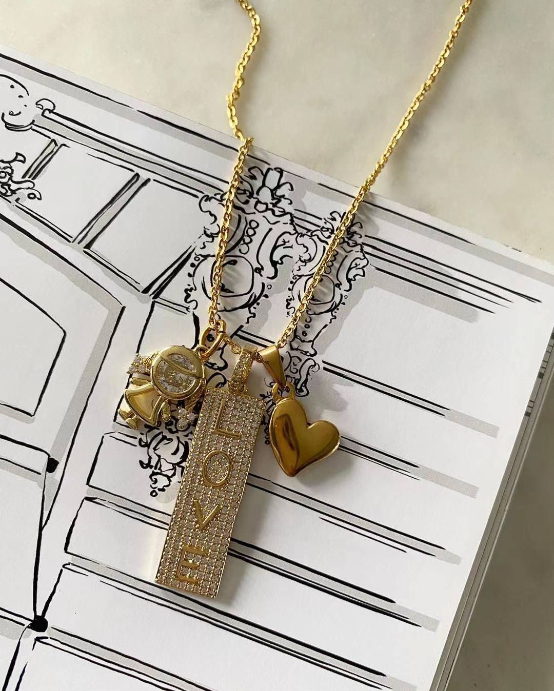 My Forever Love Trio Necklace