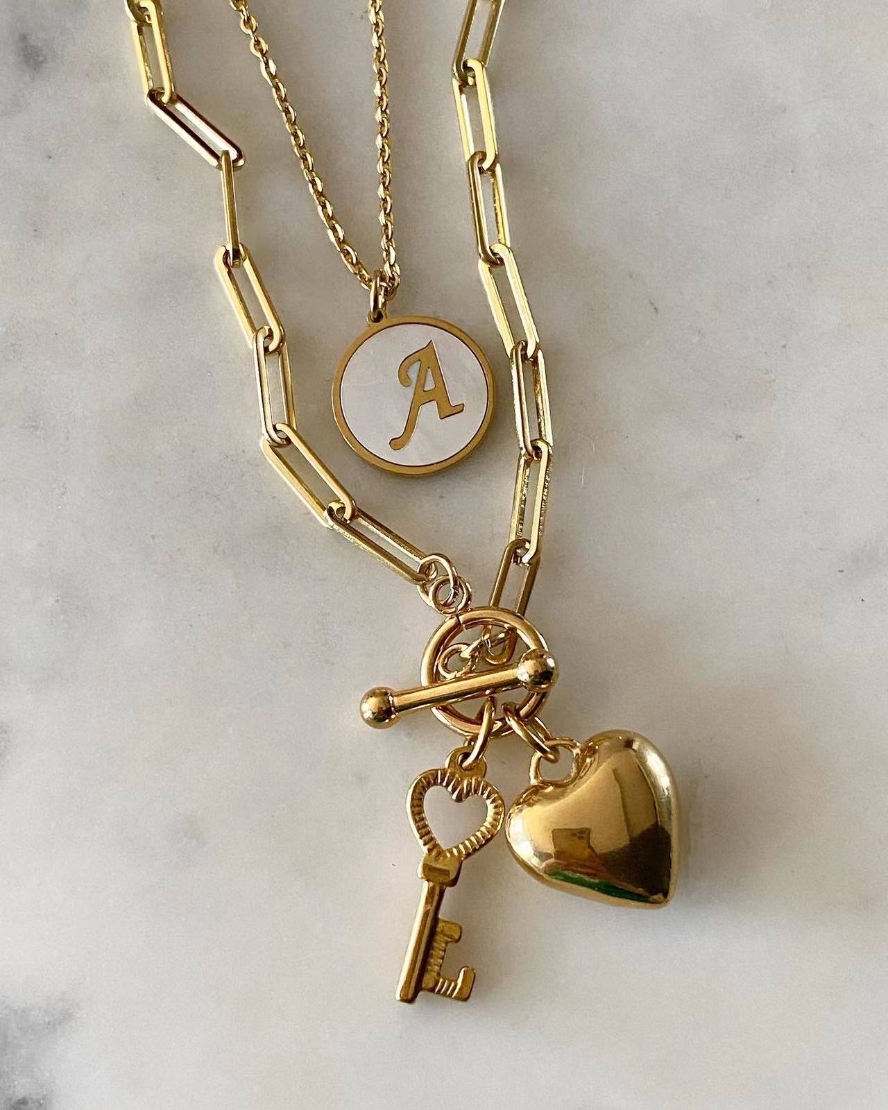 Romantic Heart Tag and Key Duo