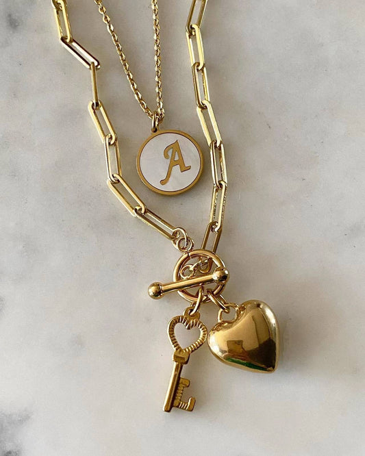 Romantic Heart Tag and Key Duo