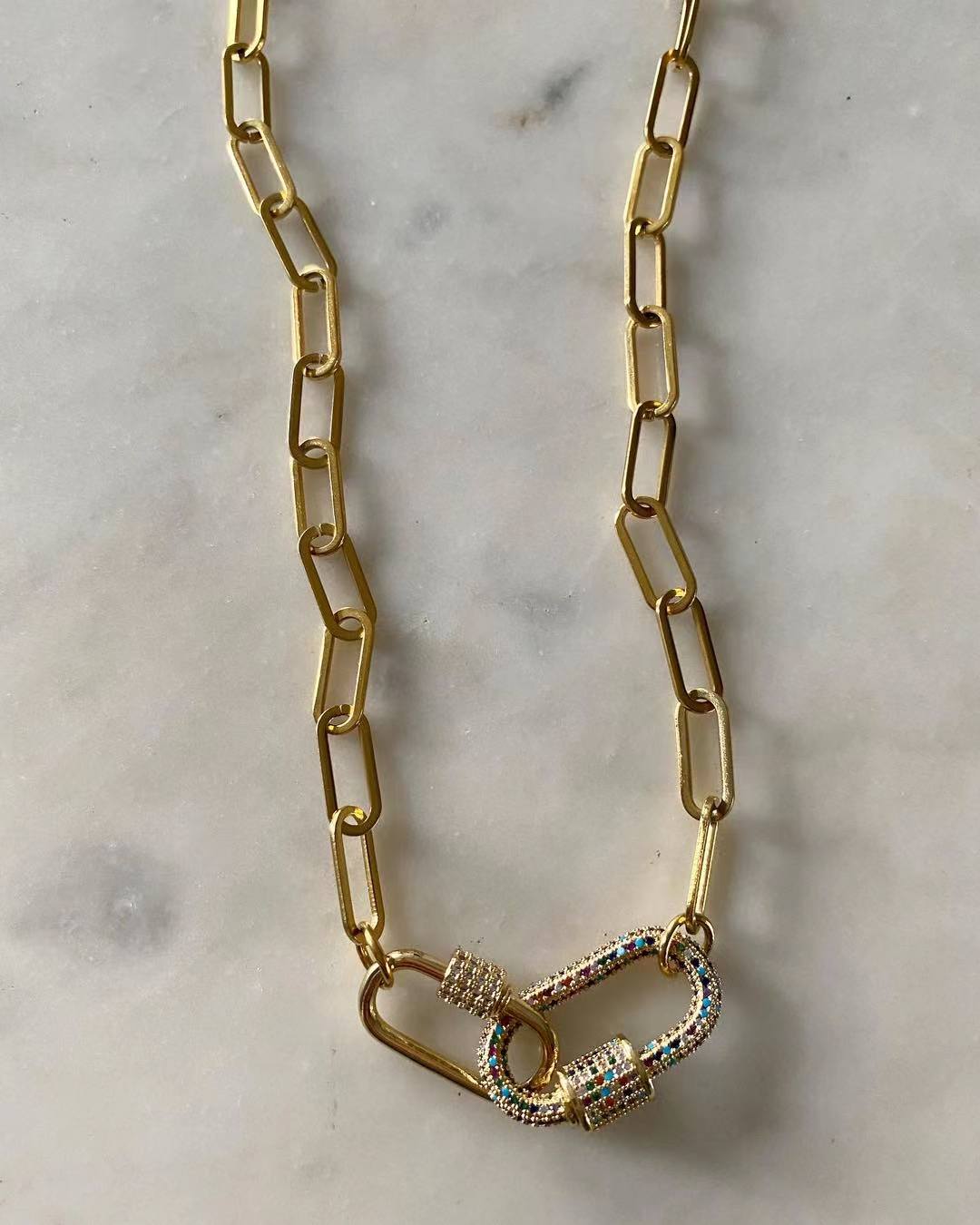 Prima 2-way Carabiner Link Necklace