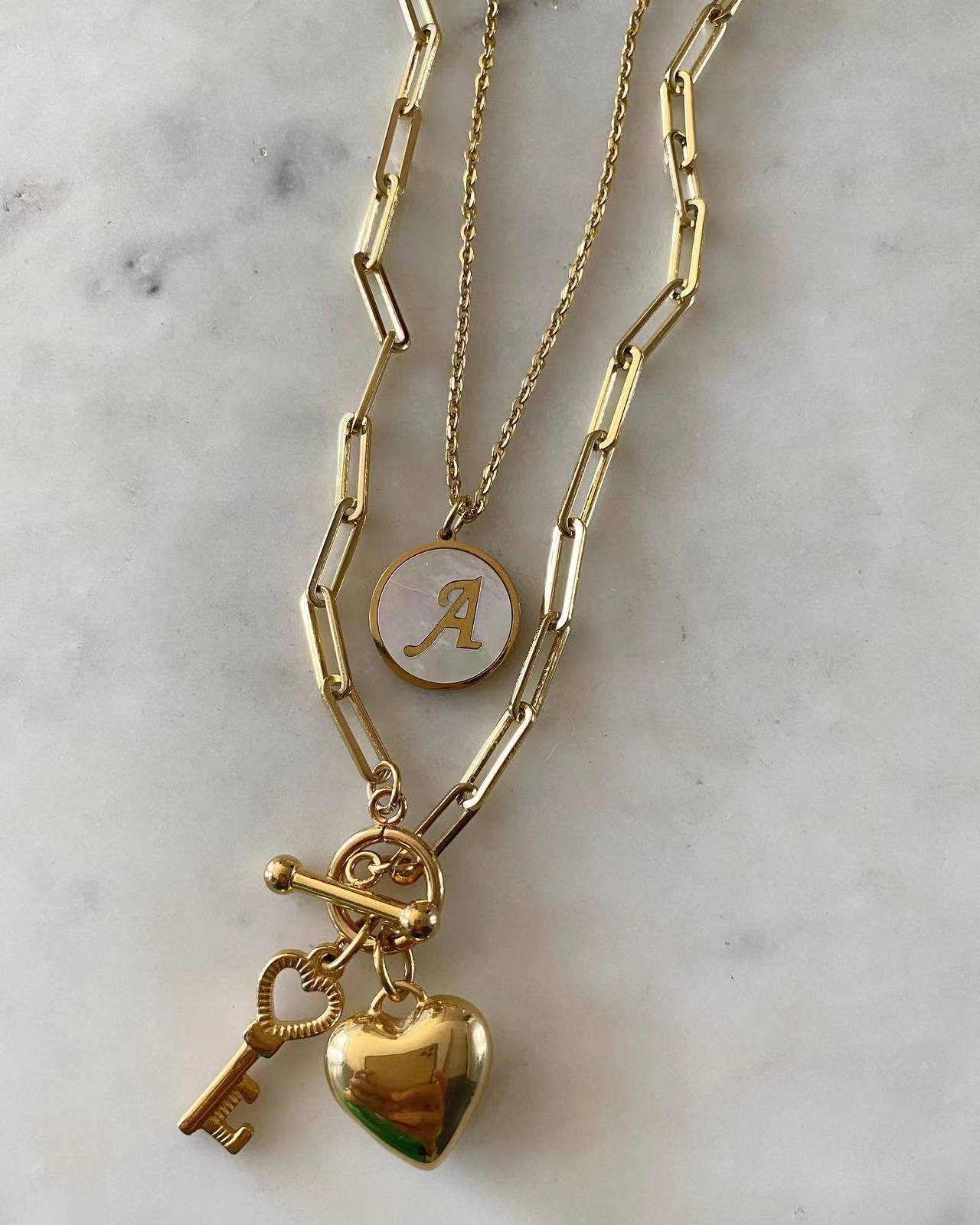 Romantic Heart Tag and Key Duo