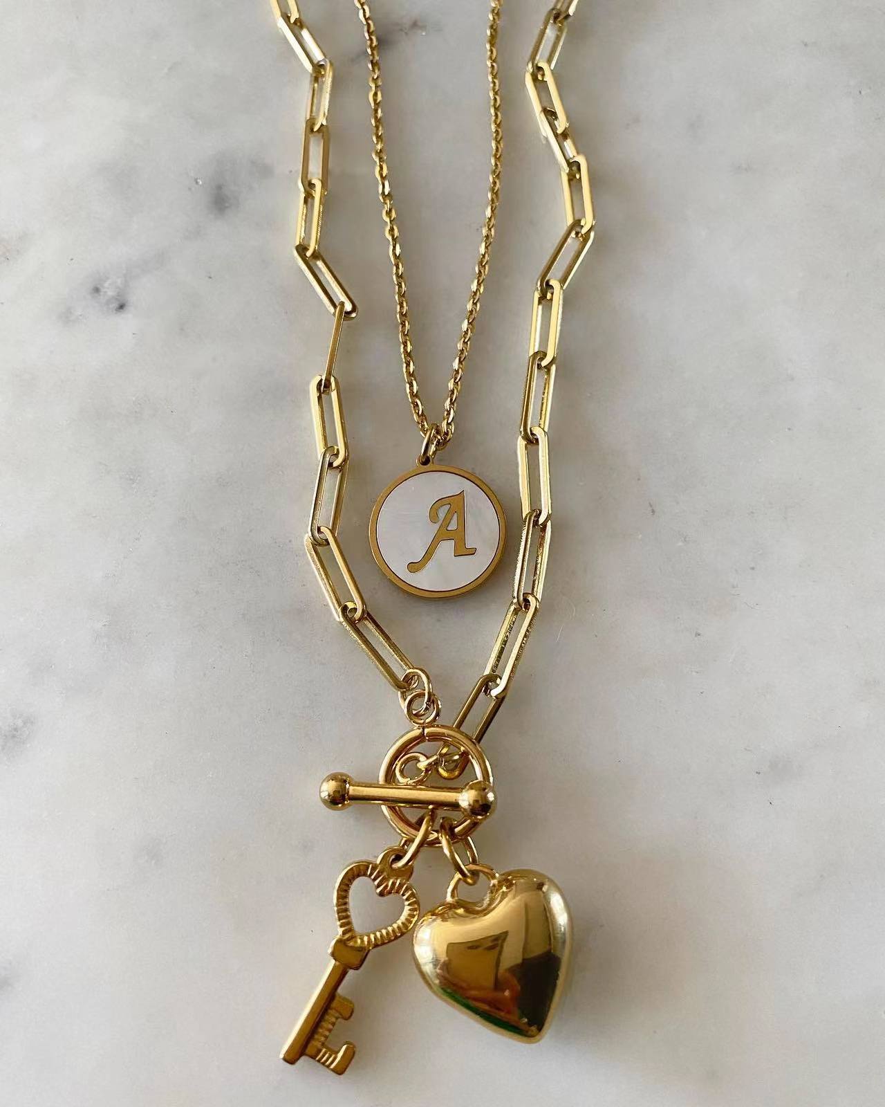 Romantic Heart Tag and Key Duo