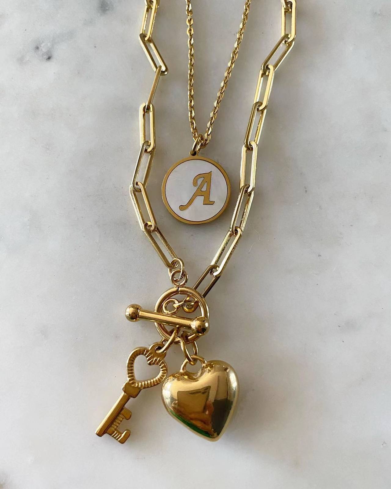 Romantic Heart Tag and Key Duo