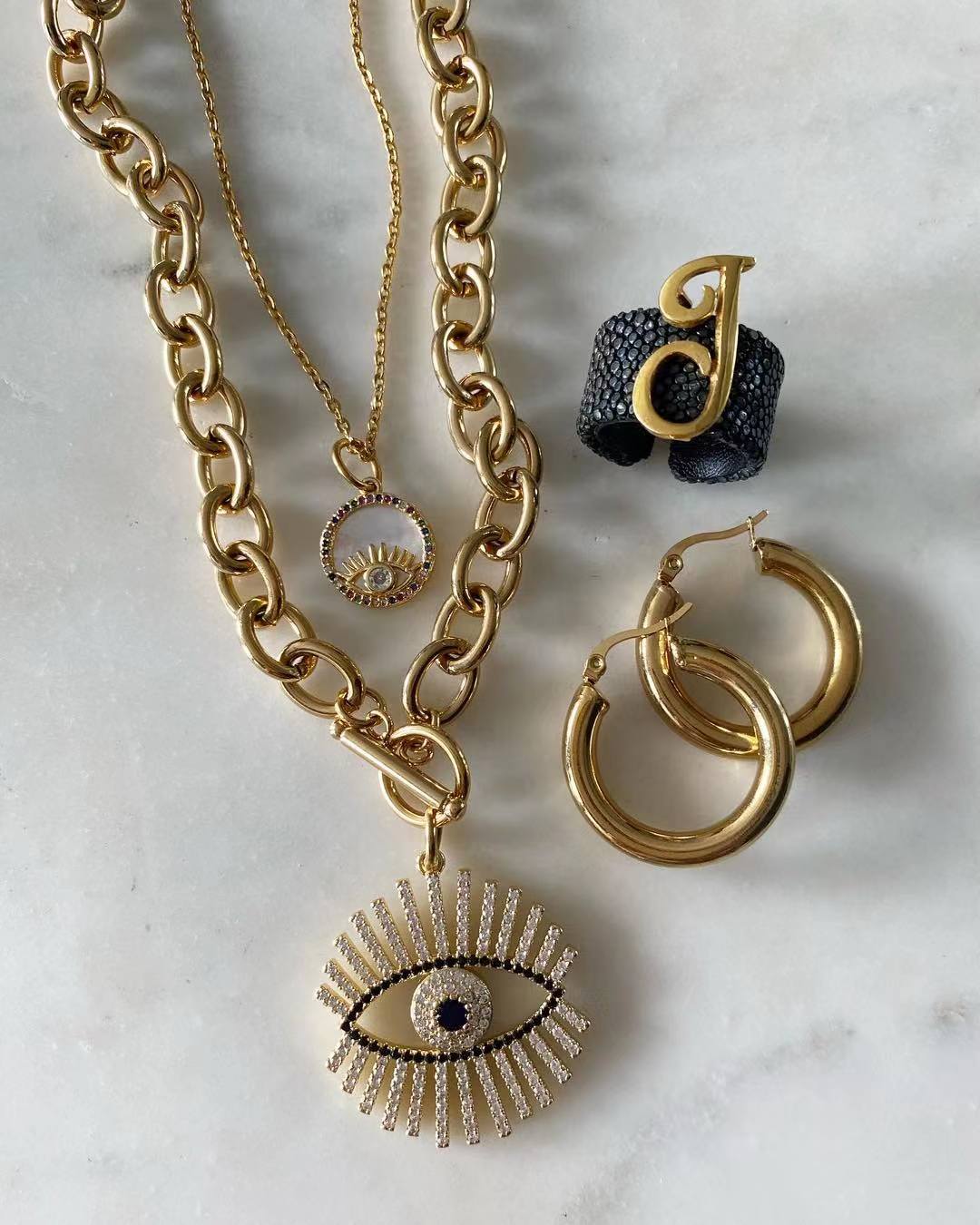 Evil eye layered set