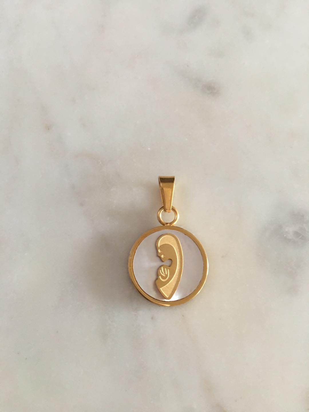 Our Lady of Lourdes (Round) Pendant
