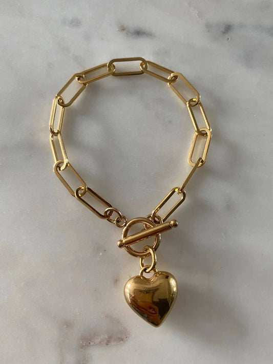 Small Puff Heart Bracelet