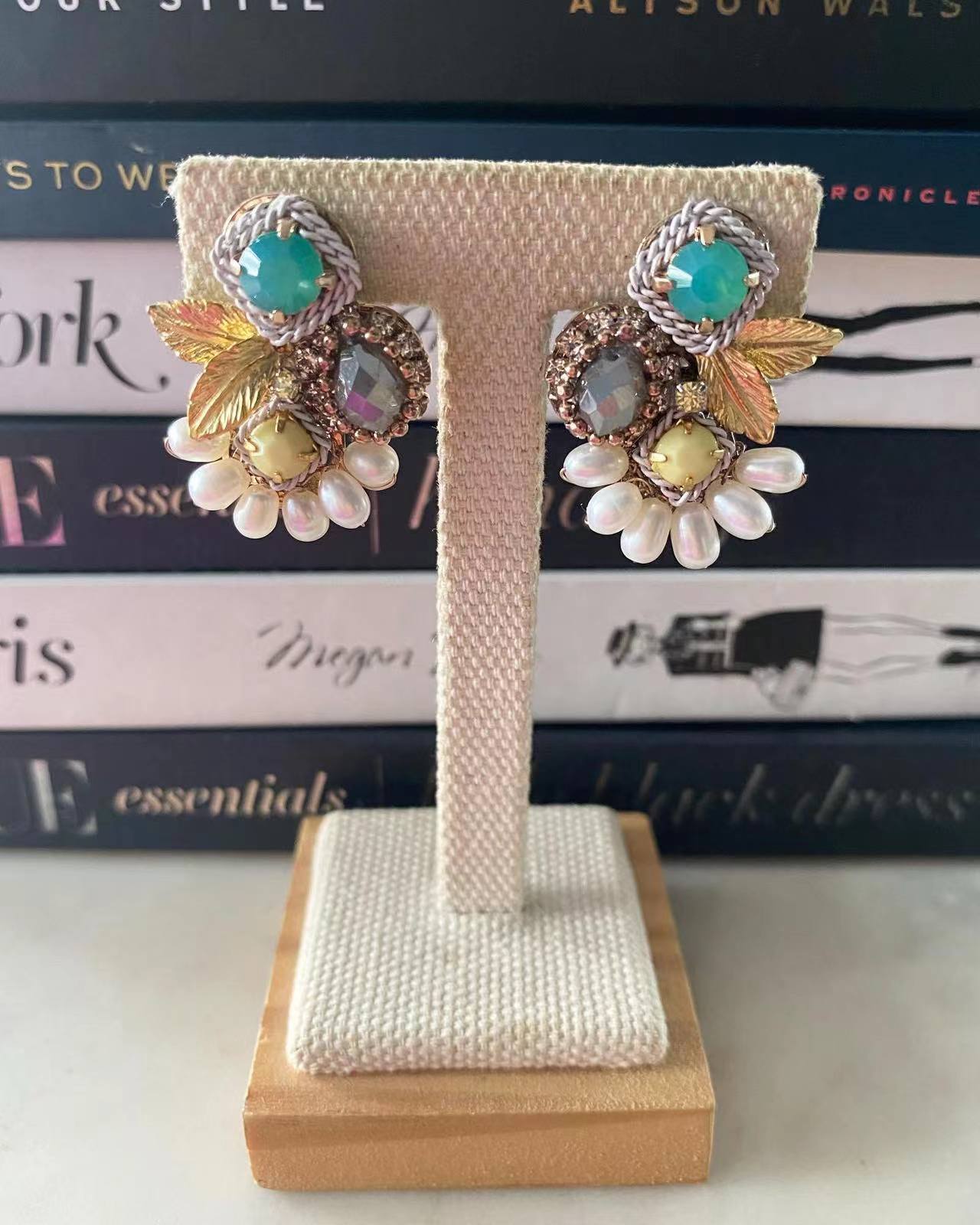Vela Earrings in Sea Green