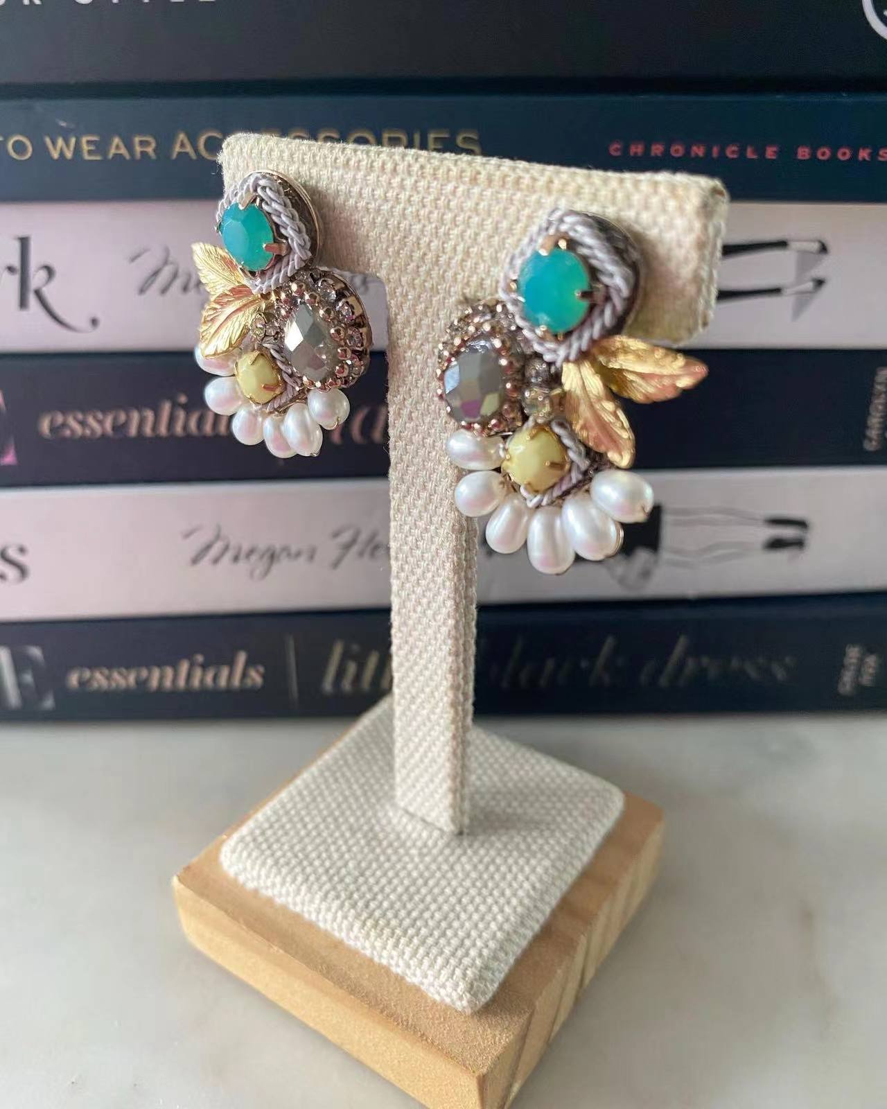 Vela Earrings in Sea Green