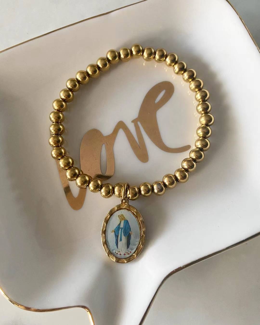 Miraculous Mama Mary Stretchable Bracelet