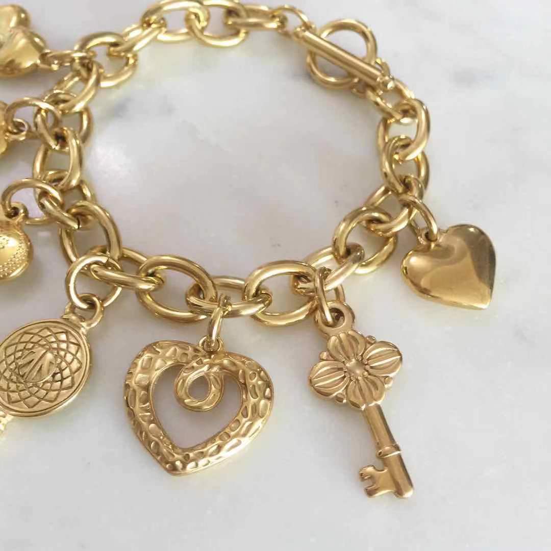 Heart & Key Love Bracelet