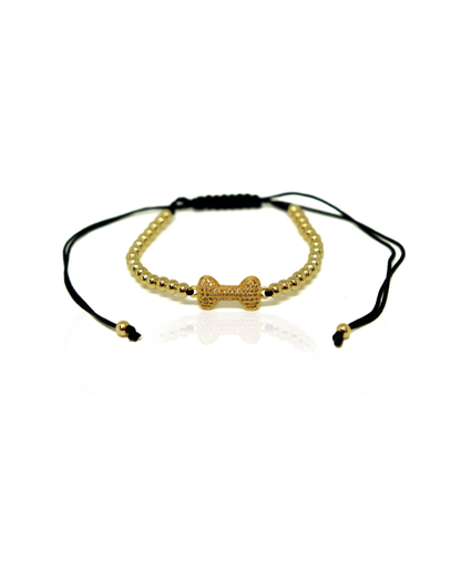 Harper Gold Beads Dog Bone Bracelet