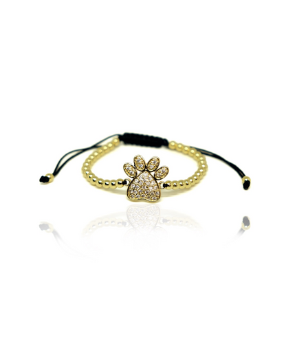 Harper Gold Bead Paw Bracelet