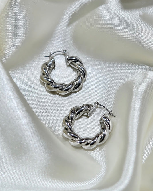 Sorrel Swirl Silver Earrings