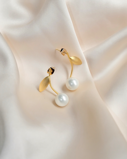 White Cherry Earrings