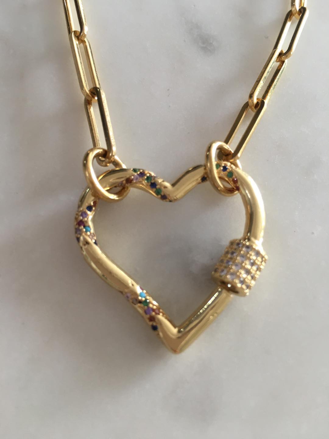 Heart lock hot sale it necklace