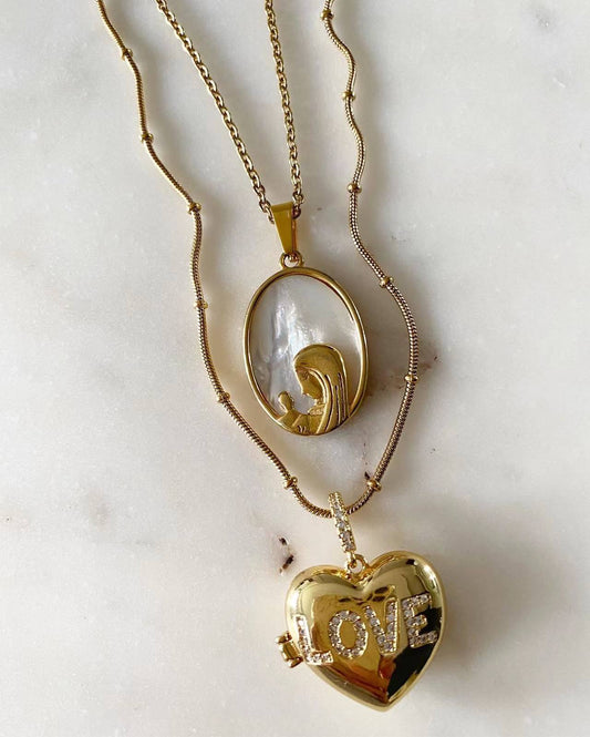 Our Lady of Lourdes • Love Locket Set Necklace