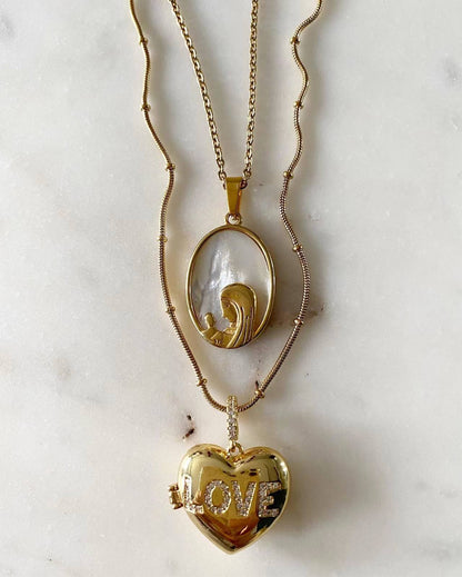 Our Lady of Lourdes • Love Locket Set Necklace