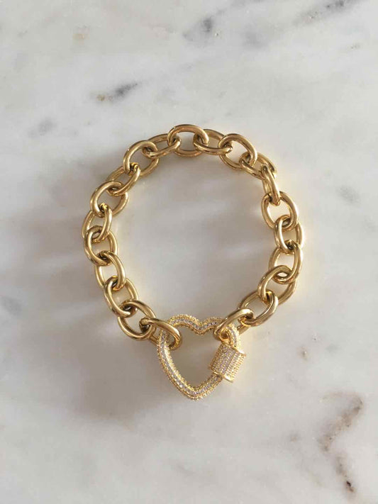 Harper with heart lock charm