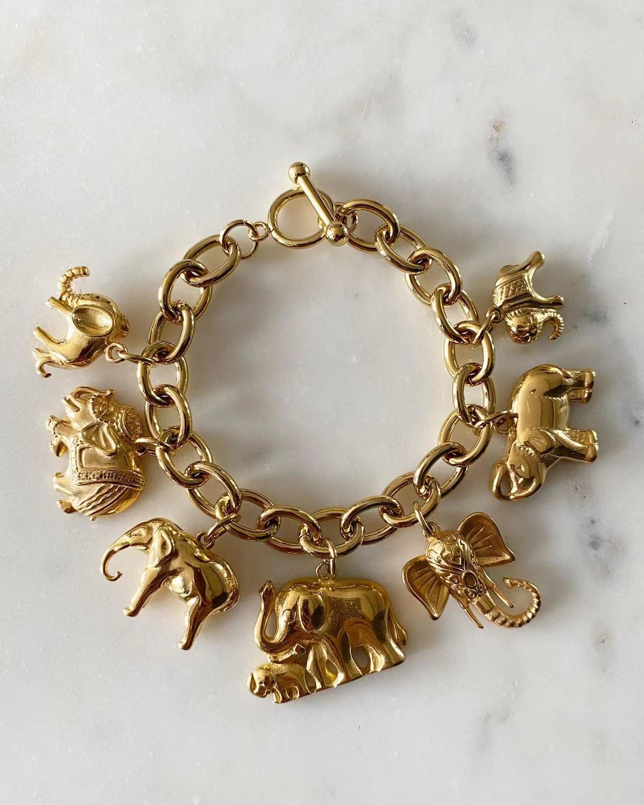 Lucky 7 Elephant Charm Bracelet