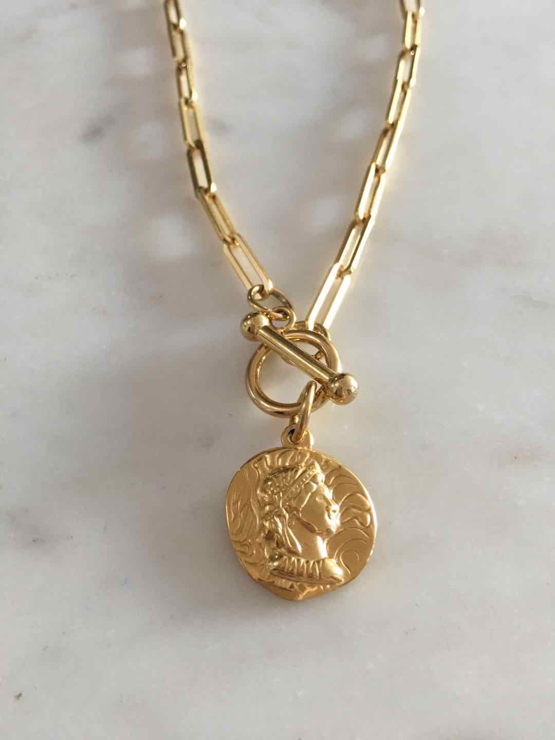 Shiloh chain with coin medallion charm