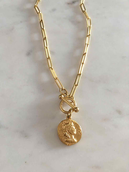 Shiloh chain with coin medallion charm