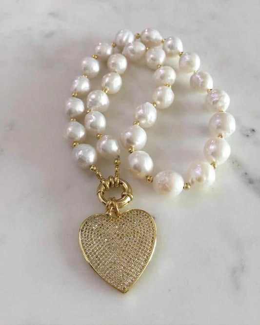 Kamala Heart Baroque Pearl Necklace