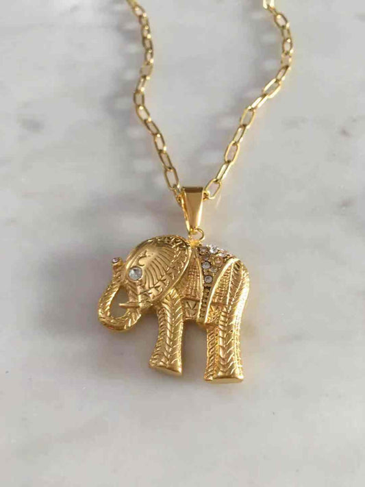 Elephant pendant and chain